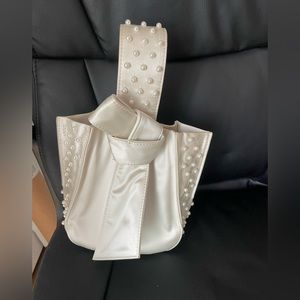 Zac Posen Wristlet Pearl Satin Crossbody